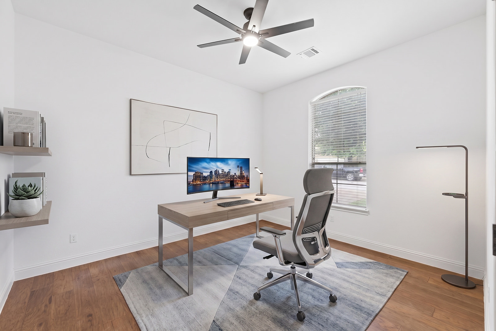 114 North Saddle Ridge Drive Cedar Park, TX 78613 - Photo 21 of 40 a view of a workspace with furniture and a window