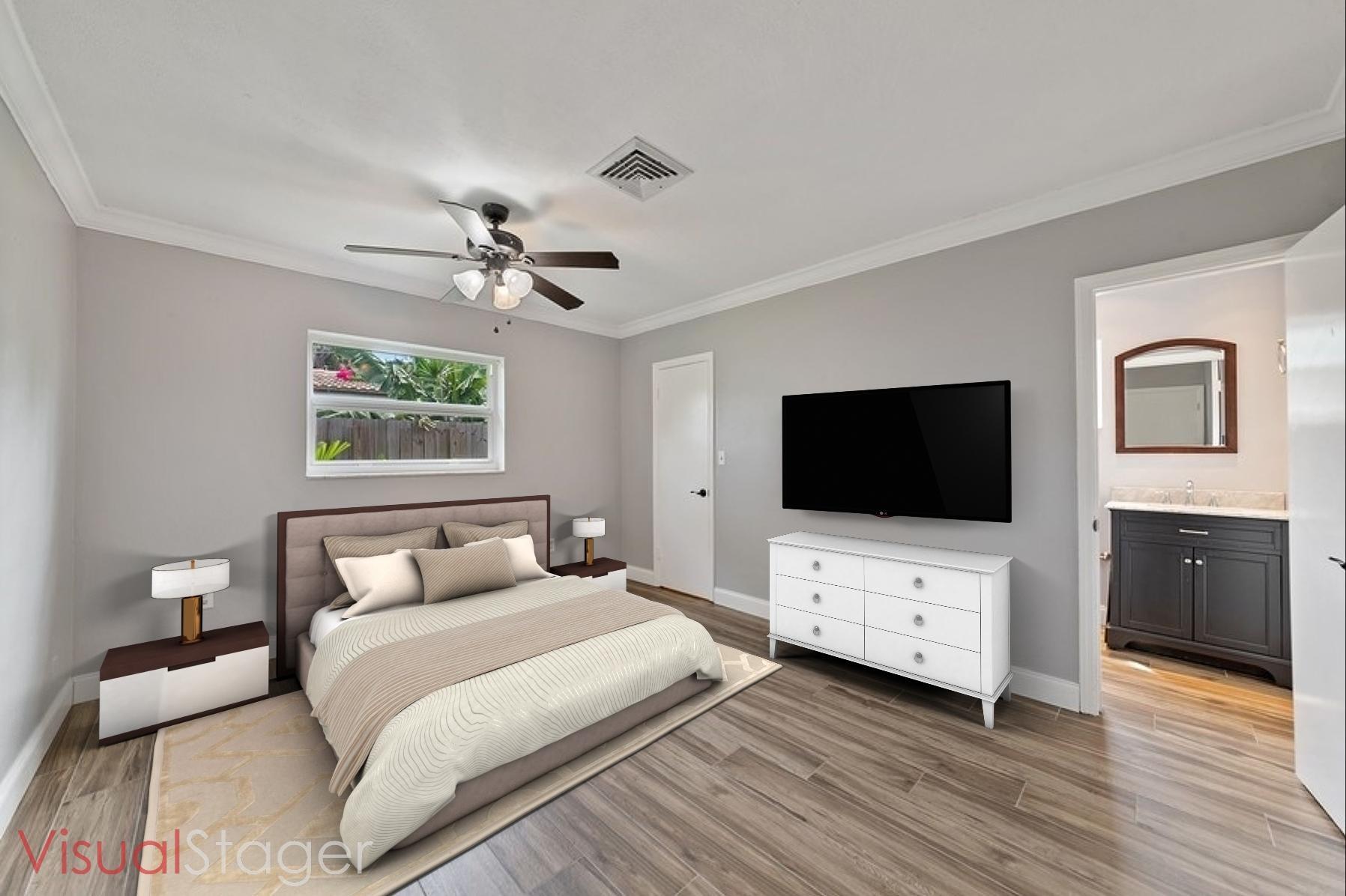 884 Northwest 6th Drive Boca Raton, FL 33486 - Photo 19 of 37 Virtual Staging Master Bedroom