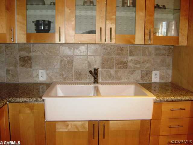 Kitchen - glass-front cabinets, ...