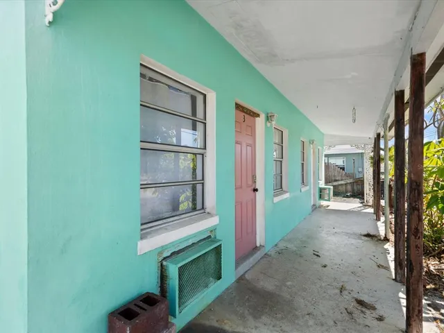 a view of a lake with a sitting area