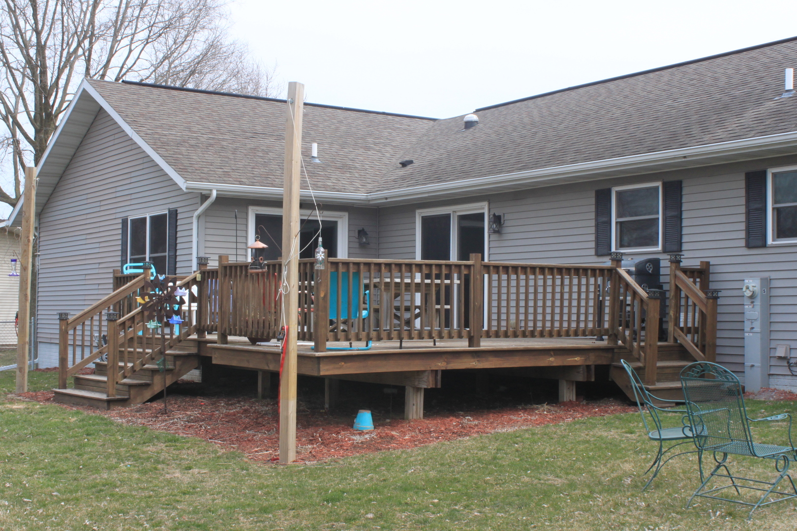 22862 Prophet Road Rock Falls, IL 61071 - Photo 21 of 24 a view of house with a yard and deck