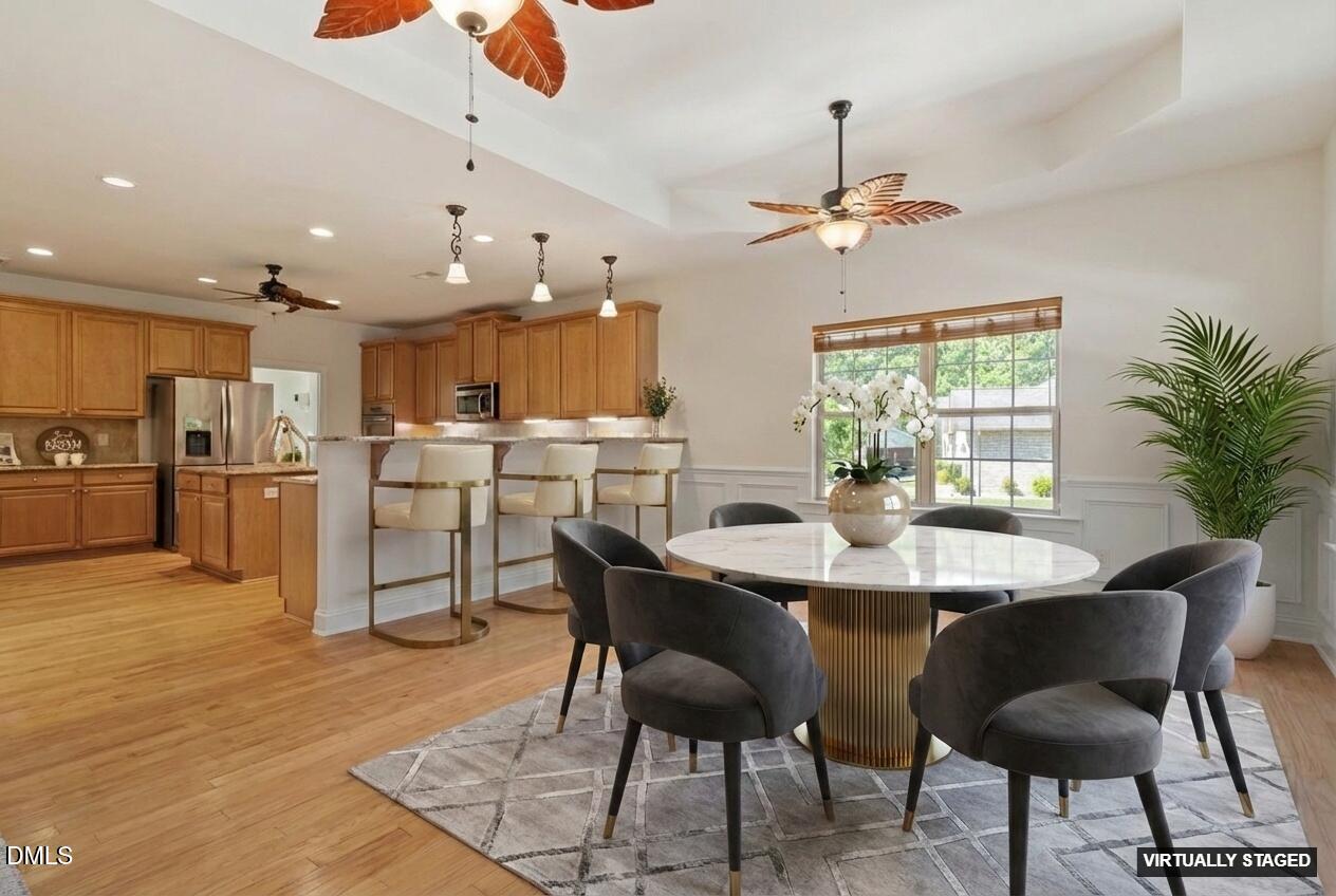 46 Spring Haven Lane Willow Spring, NC 27592 - Photo 22 of 50 a view of a dining room with furniture