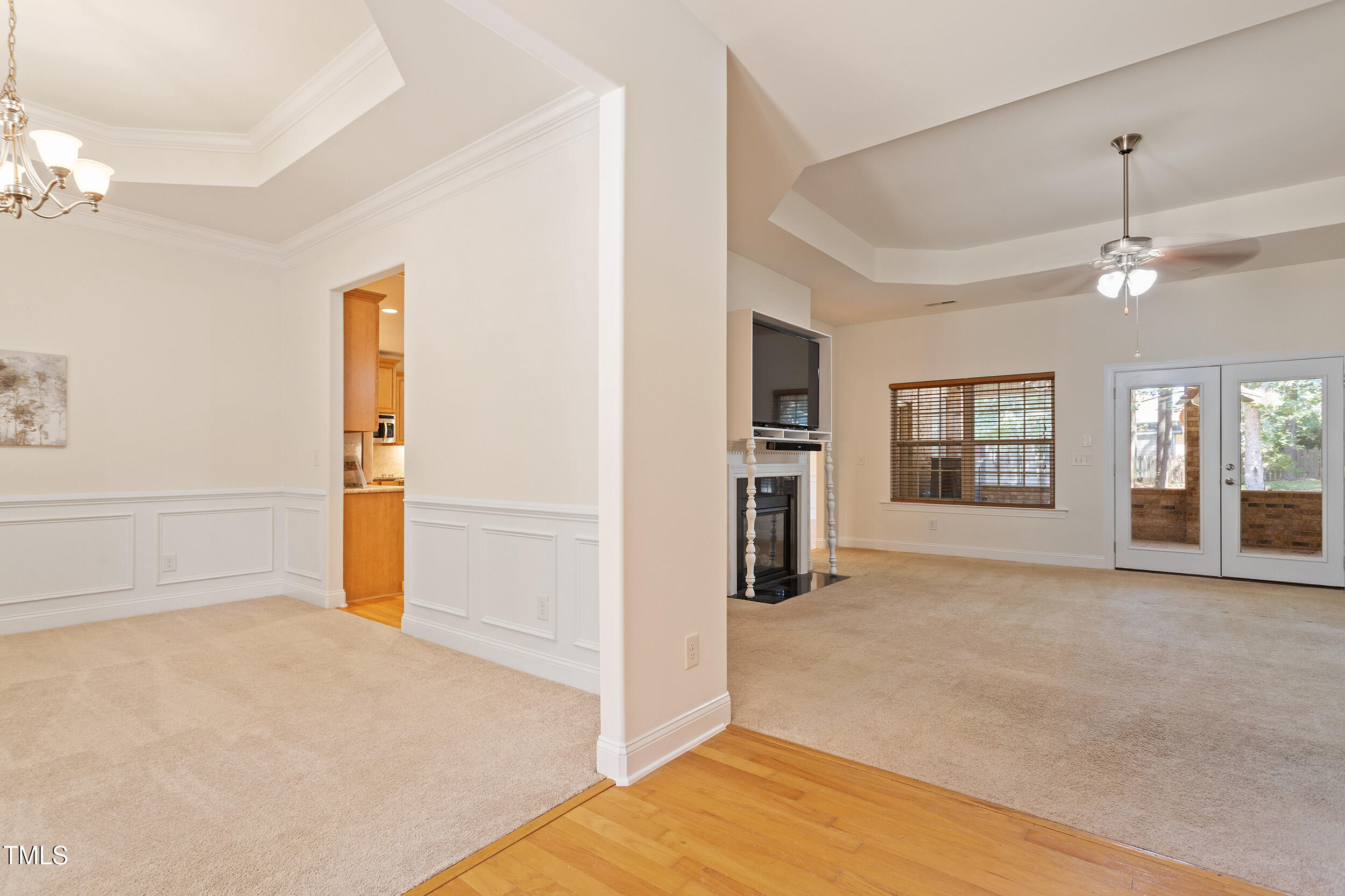 46 Spring Haven Lane Willow Spring, NC 27592 - Photo 10 of 50 a view of livingroom with hardwood floor and a ceiling fan