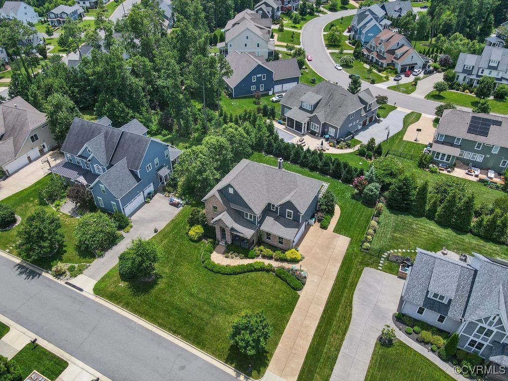 16413 Lambourne Road Midlothian, VA 23112 - Photo 28 of 33 an aerial view of a house with garden space and street view