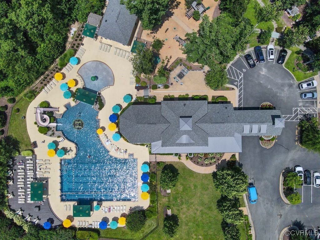 16413 Lambourne Road Midlothian, VA 23112 - Photo 30 of 33 an aerial view of residential house with yard and parking