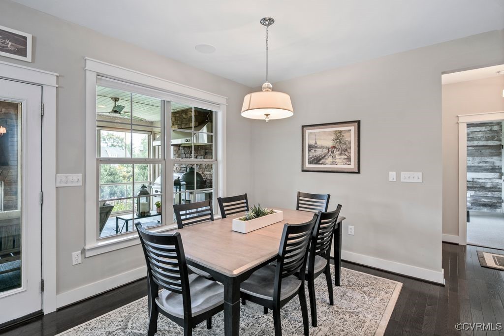 16413 Lambourne Road Midlothian, VA 23112 - Photo 10 of 33 a view of a dining room with furniture window and wooden floor