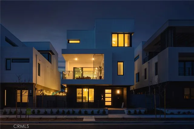 a front view of a building with glass windows