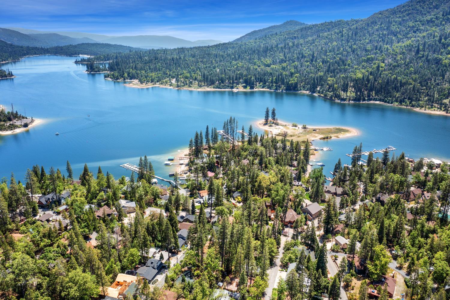 39398 Robin Bass Lake, CA 93604 - Photo 3 of 31 an aerial view of a houses with a lake view