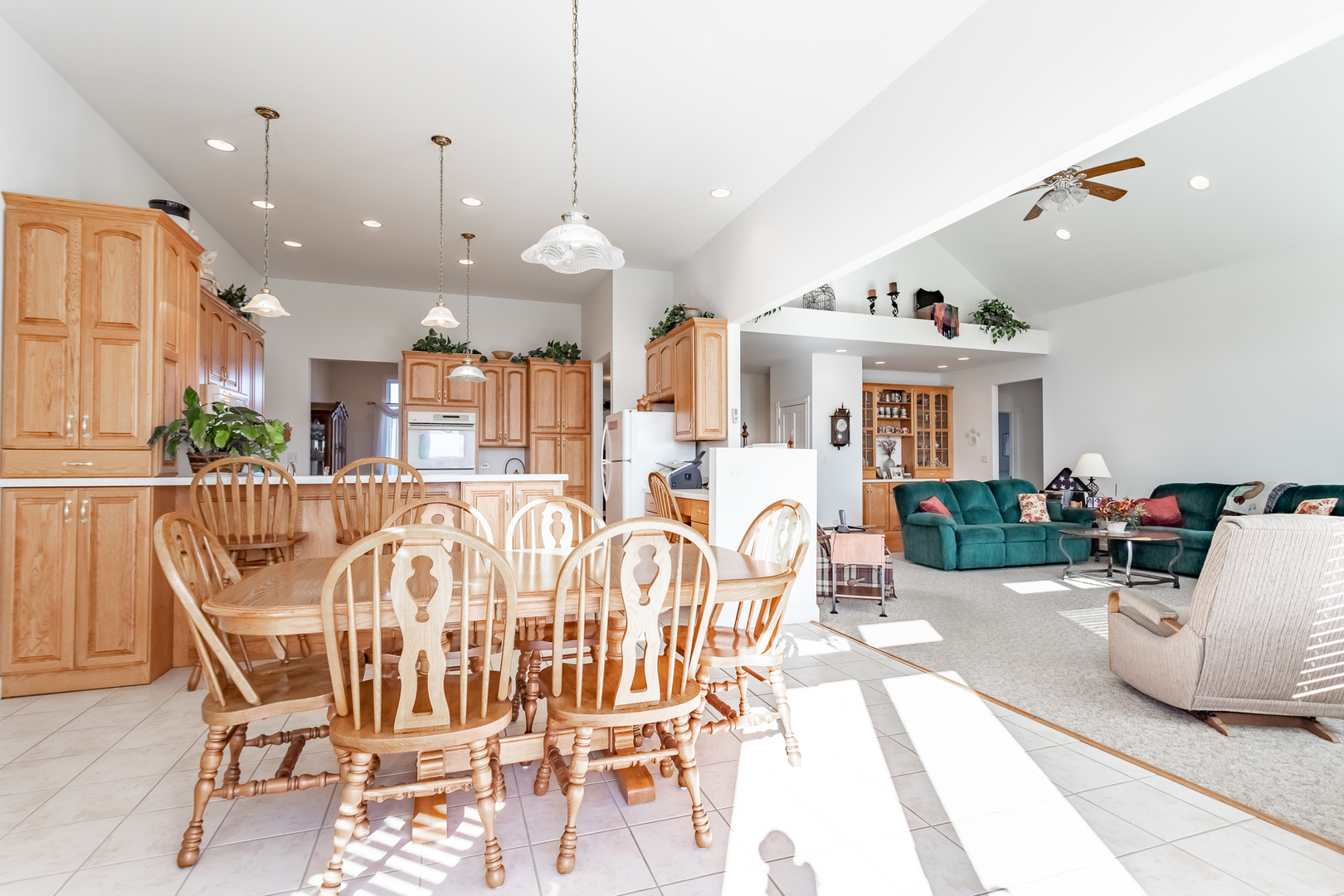 2019 East Kentucky Road Beecher, IL 60401 - Photo 31 of 47 a living room with lots of furniture and a chandelier