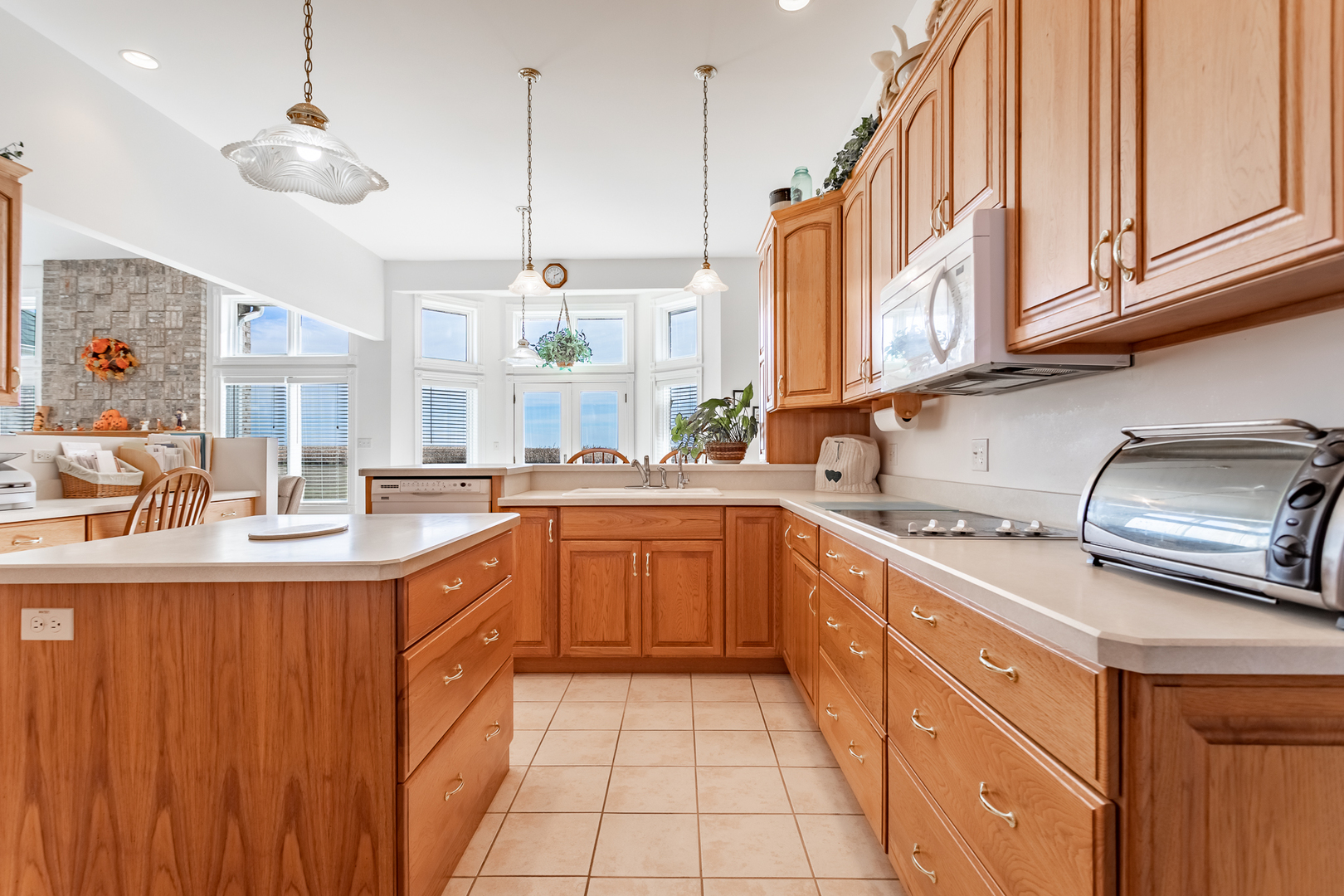 2019 East Kentucky Road Beecher, IL 60401 - Photo 33 of 47 a kitchen with stainless steel appliances granite countertop a sink and dishwasher a stove top oven with wooden floor