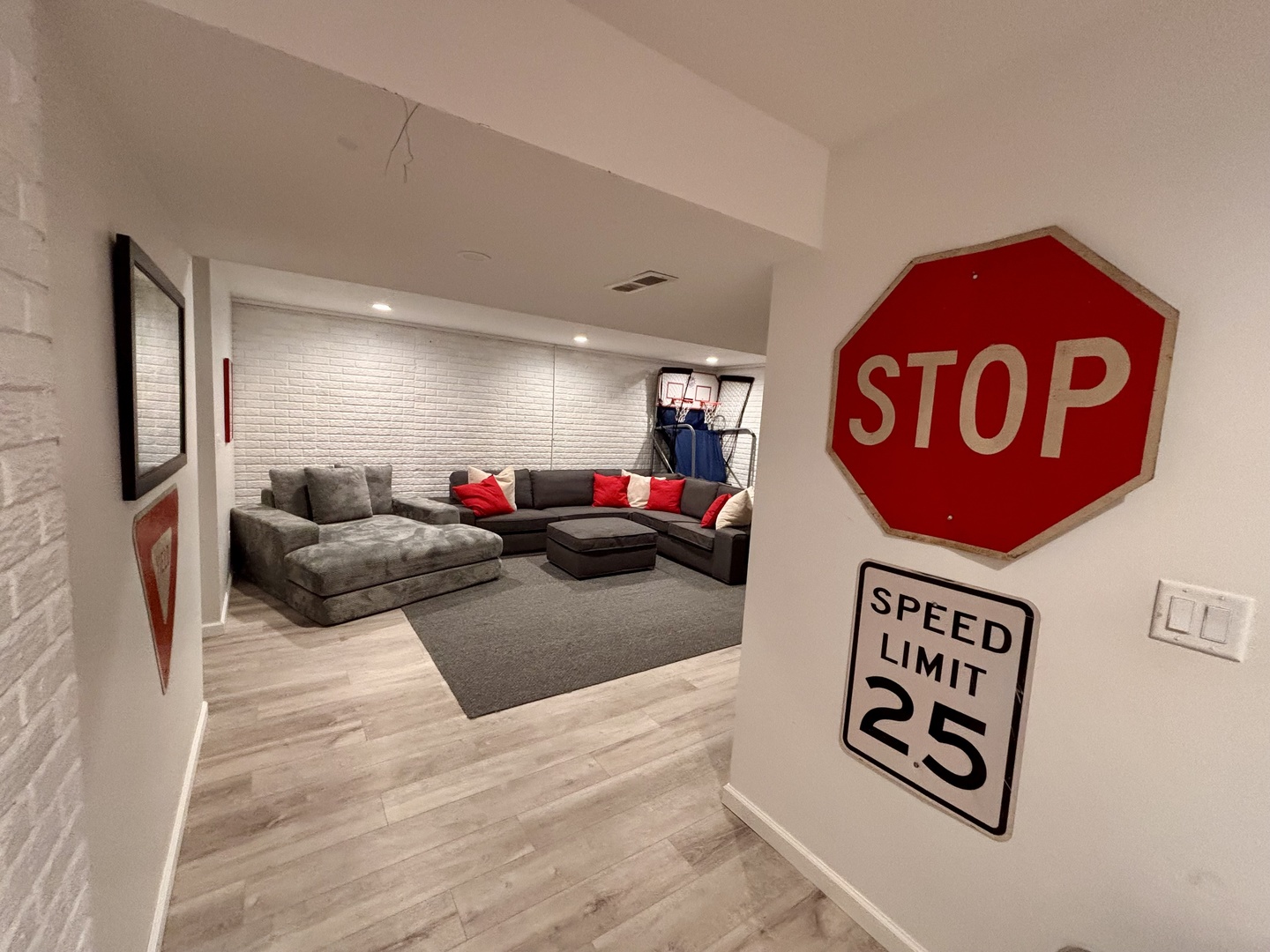 718 Cole Lane Mahomet, IL 61853 - Photo 17 of 22 a view of a kitchen with furniture and a large mirror