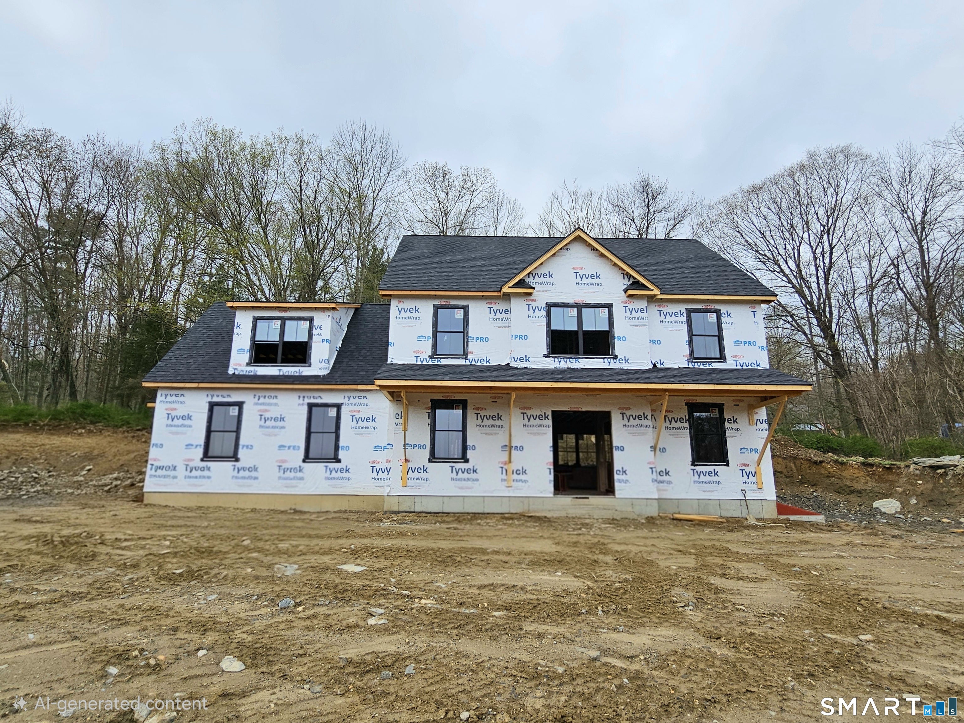 a front view of a residential houses with yard