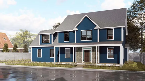 a house with trees in front of it