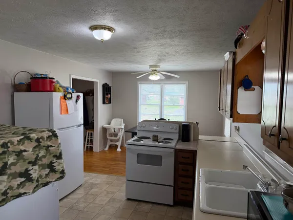 a backyard of a house with lots of green space and plants