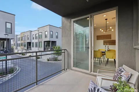 a view of a building along a street