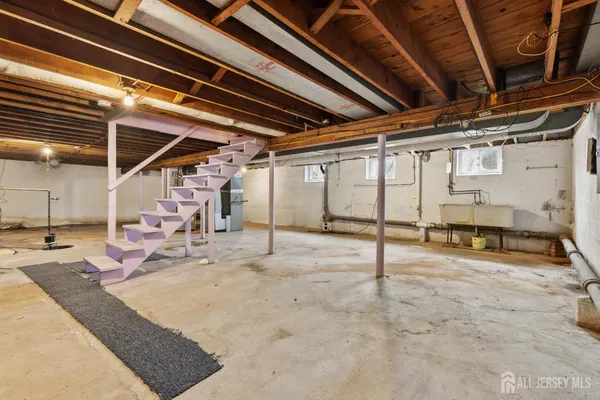 a view of a garage