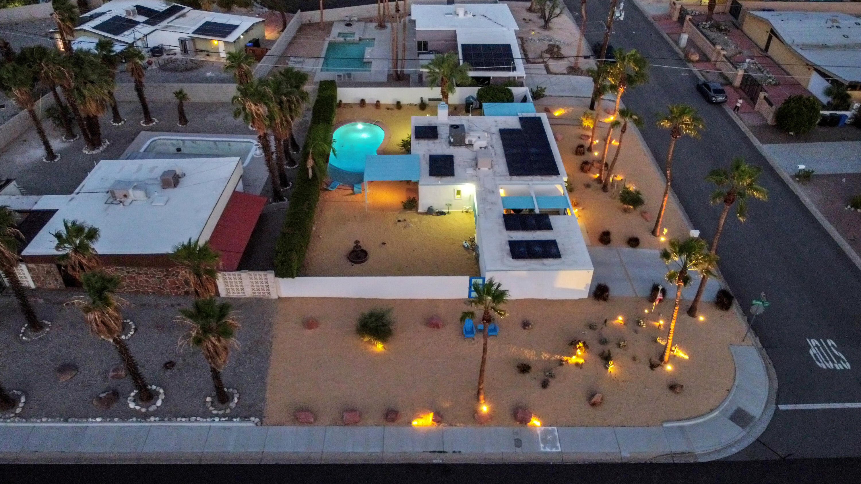600 East Alexander Way Palm Springs, CA 92262 - Photo 31 of 43 an aerial view of a house with a swimming pool