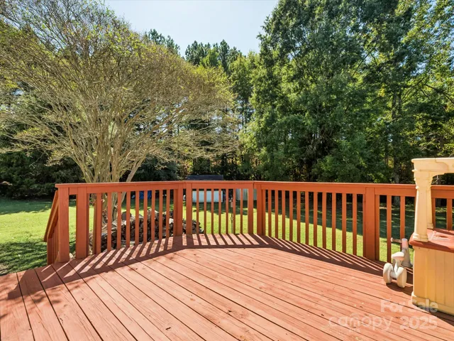 a view of wooden deck