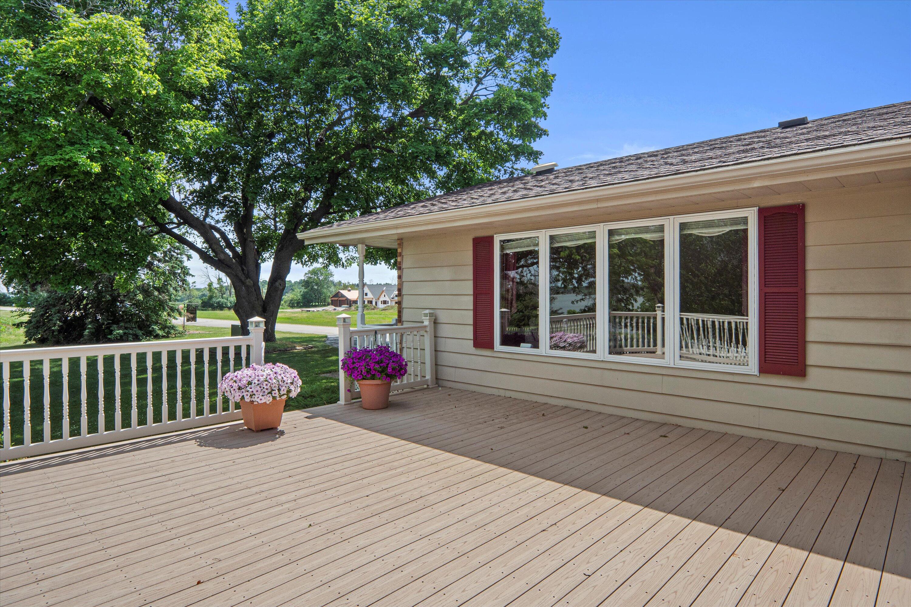 N4554 Lakeview Road Hustisford, WI 53034 - Photo 34 of 38 Spacious deck to entertain