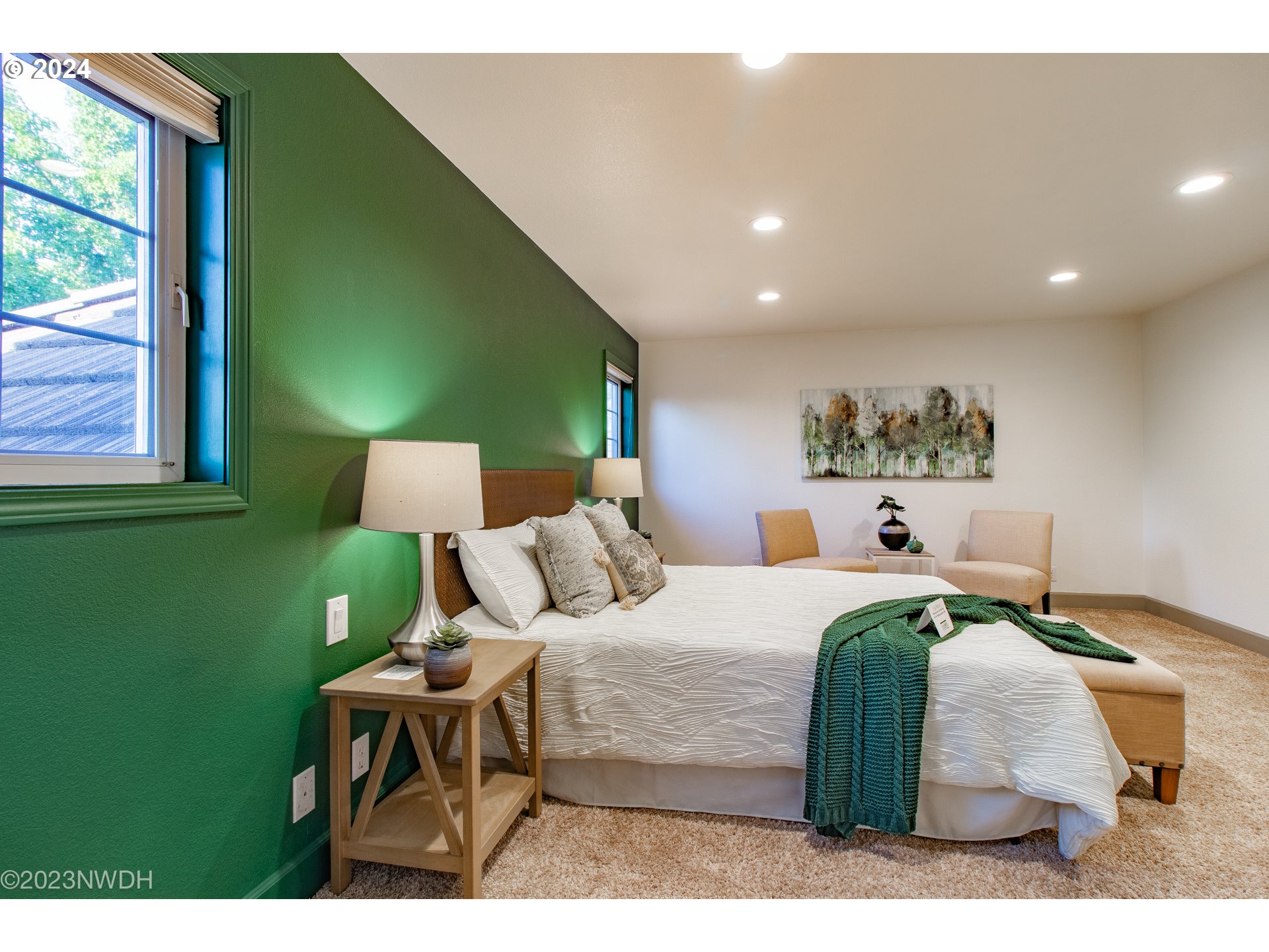 3435 Hampton Way Eugene, OR 97401 - Photo 29 of 46 a bedroom with a bed and a night stand