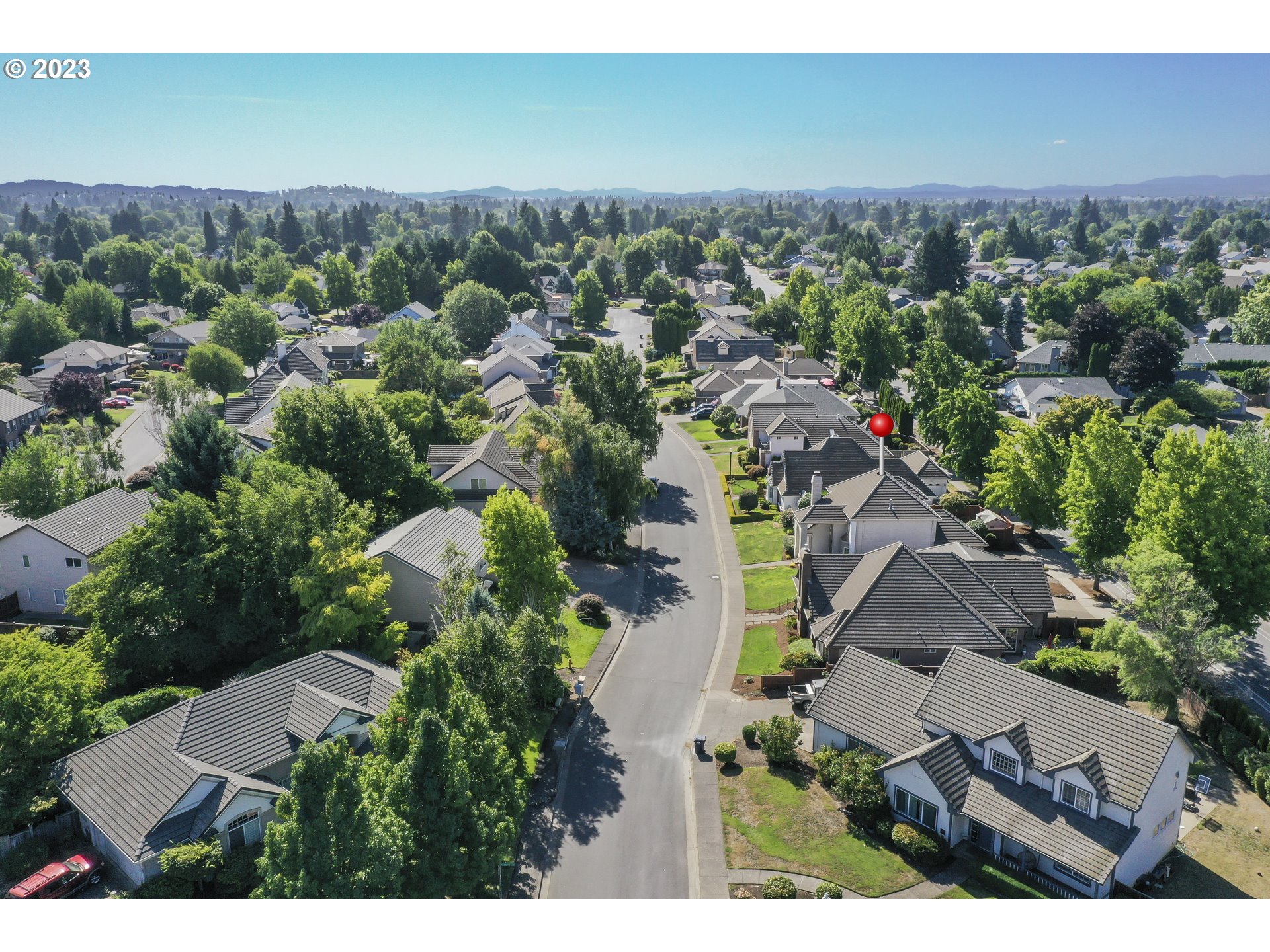 3435 Hampton Way Eugene, OR 97401 - Photo 46 of 46 an aerial view of a residential houses with outdoor space and trees