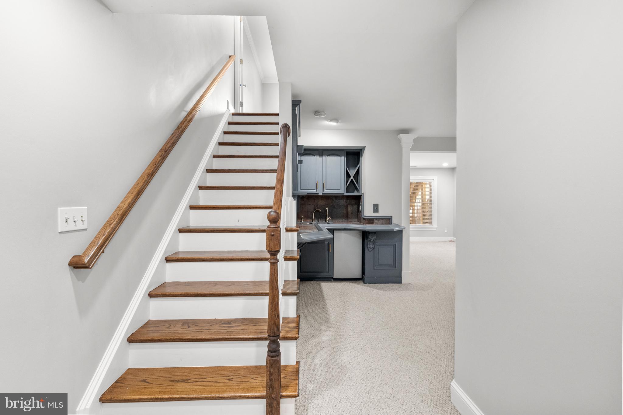 6491 Milva Lane Springfield, VA 22150 - Photo 39 of 59 Stairs leading to lower level family room Walk Out