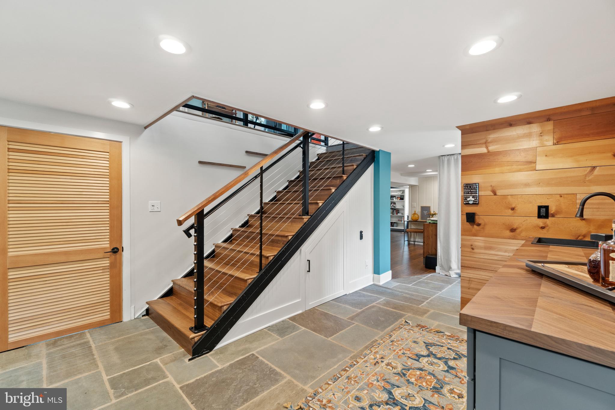 3332 Ellis Court Falls Church, VA 22042 - Photo 18 of 37 Modern stairwell - large storage closet to left