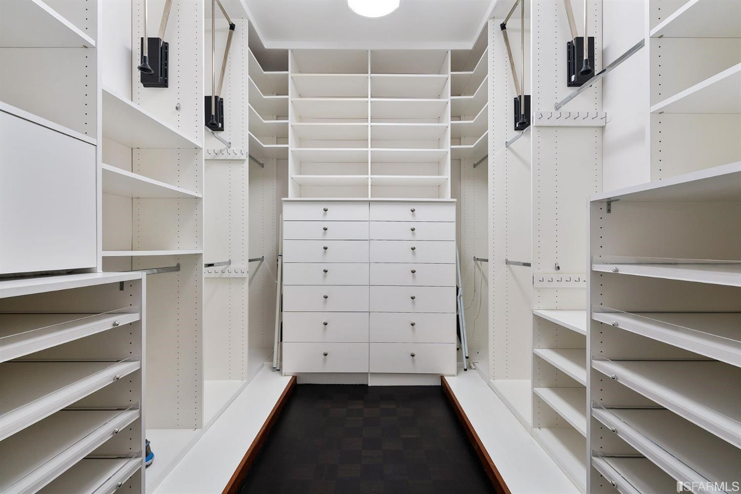 135 Sea Cliff Avenue San Francisco, CA 94121 - Photo 28 of 69 a view of walk in closet with clothes and shoes
