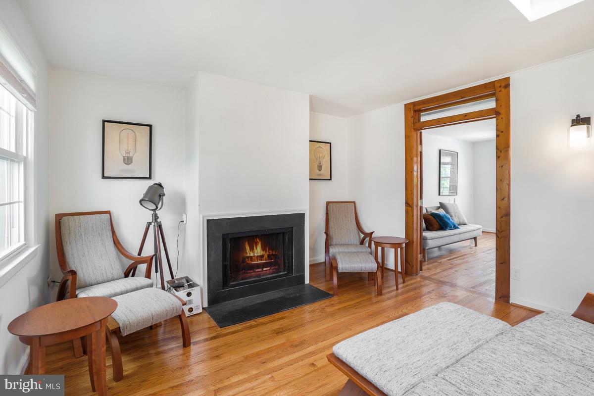 8335 Grubb Road, Unit 203 Silver Spring, MD 20910 - Photo 14 of 29 a living room with furniture and a fireplace