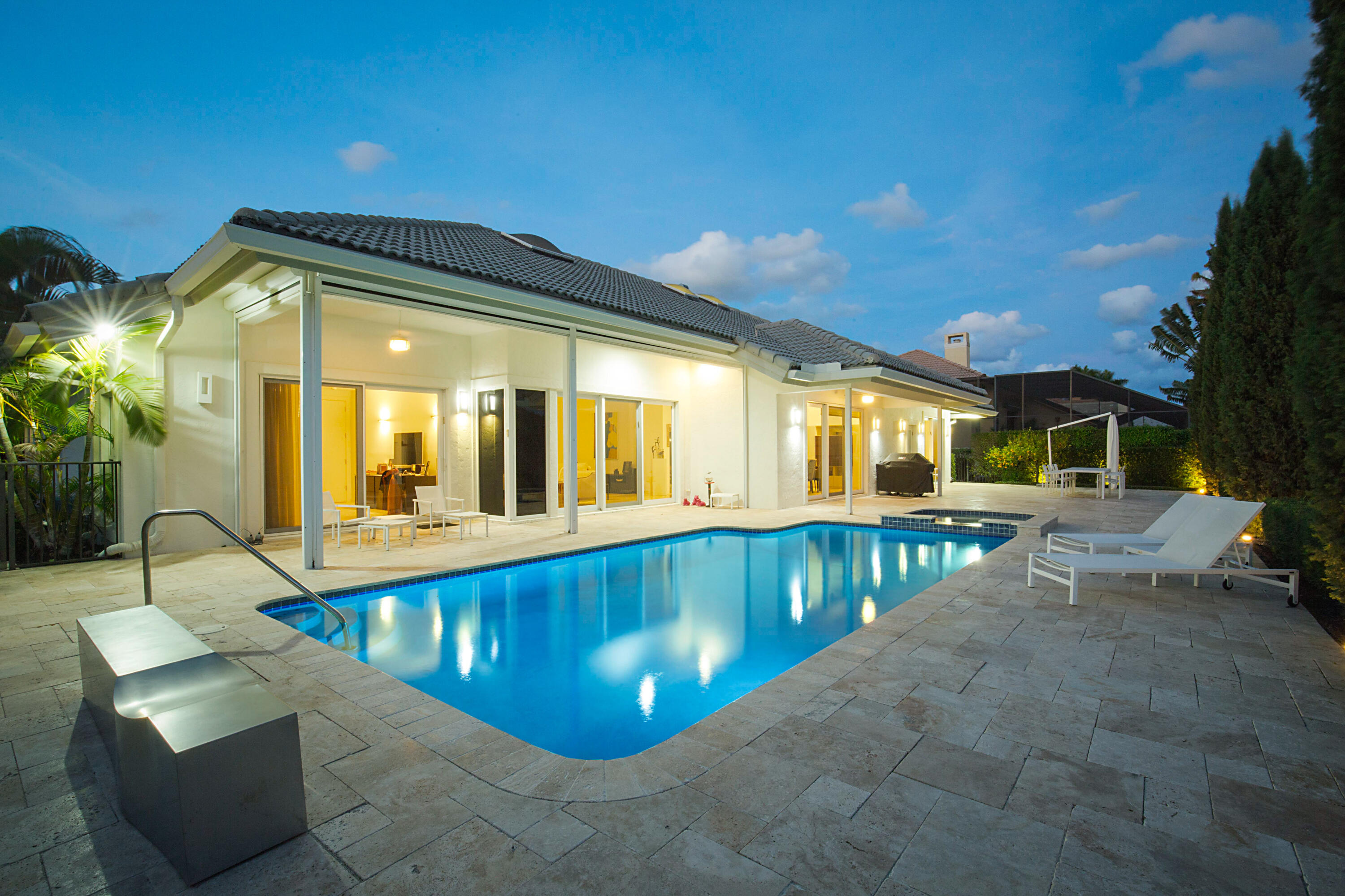 7316 Mandarin Drive Boca Raton, FL 33433 - Photo 34 of 45 a swimming pool with outdoor seating and yard