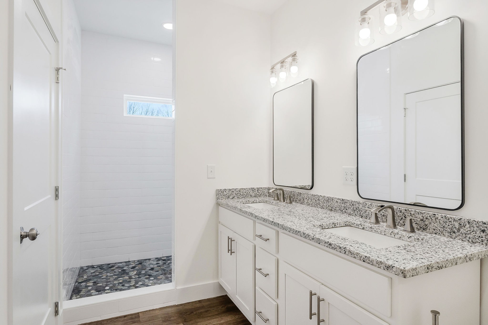 172 Johnson Chapel Road Sparta, TN 38583 - Photo 21 of 38 a bathroom with a granite countertop sink and a mirror