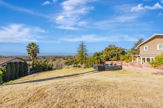 a view of a terrace with a garden