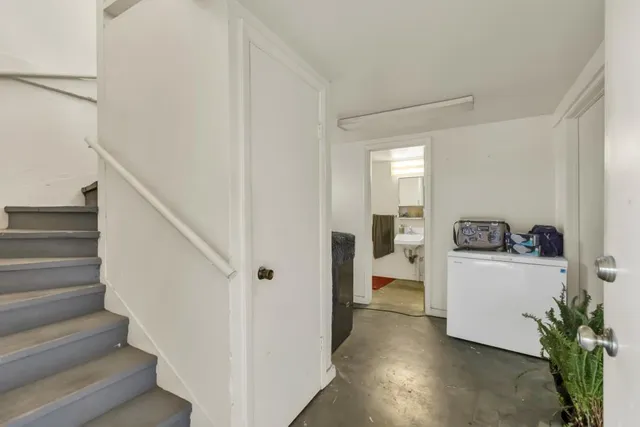 a view of a yard with mountain view