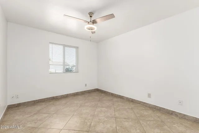 an empty room with a window