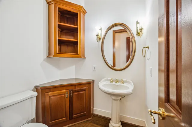 a close view of a utility room with washer and dryer