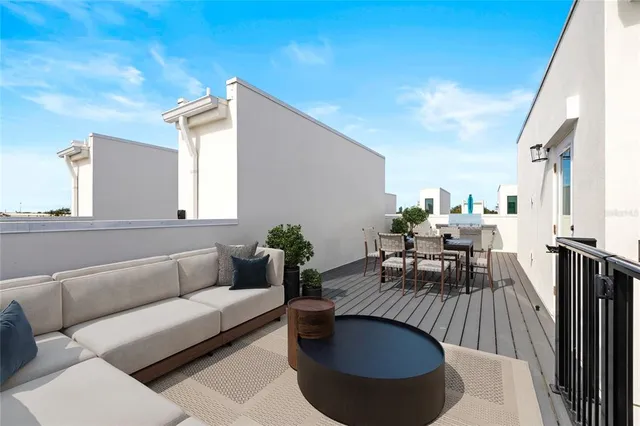 a living room with furniture and a couch