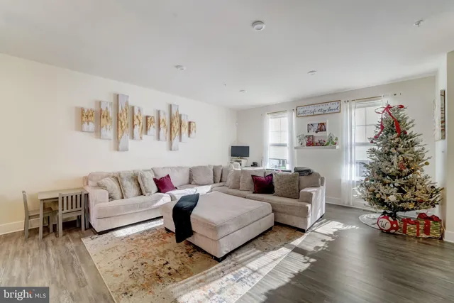 a living room with furniture and a couch