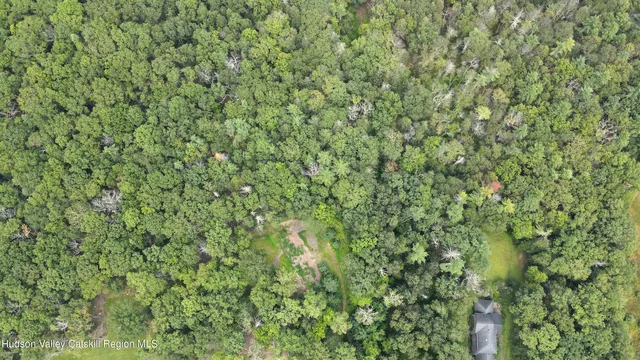 a view of a lush green field