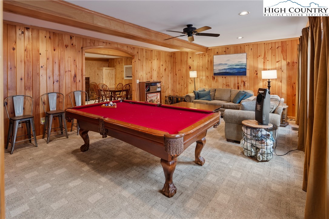 501 St Andrews Road Beech Mountain, NC 28604 - Photo 22 of 46 a room with furniture pool table and windows