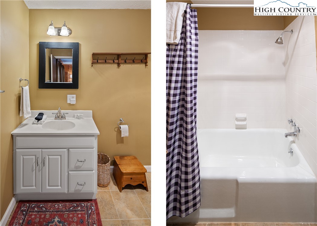 501 St Andrews Road Beech Mountain, NC 28604 - Photo 30 of 46 a bathroom with a sink a toilet and shower