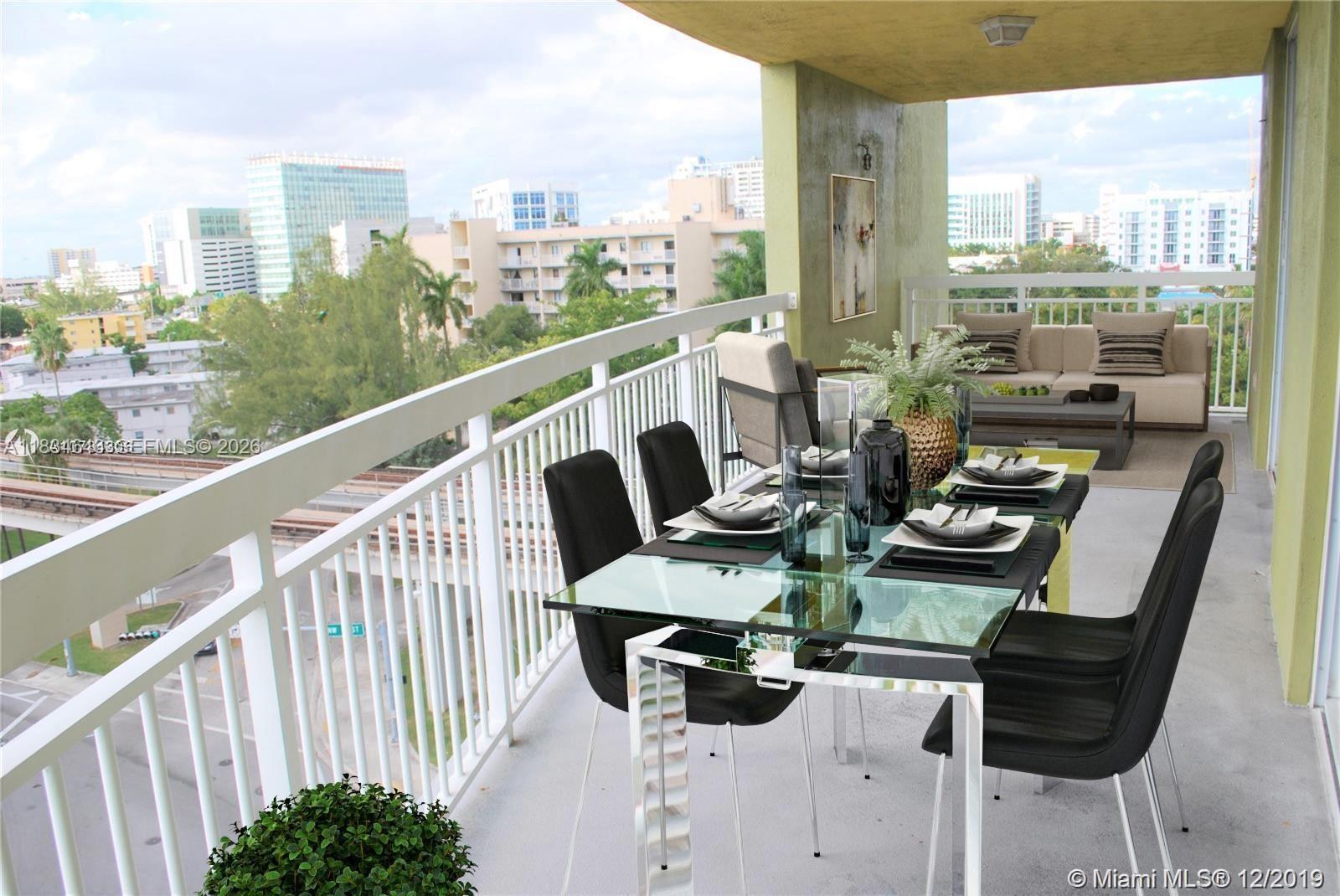 816 Northwest 11th Street, Unit 801 Miami, FL 33136 - Photo 21 of 51 a view of balcony and patio