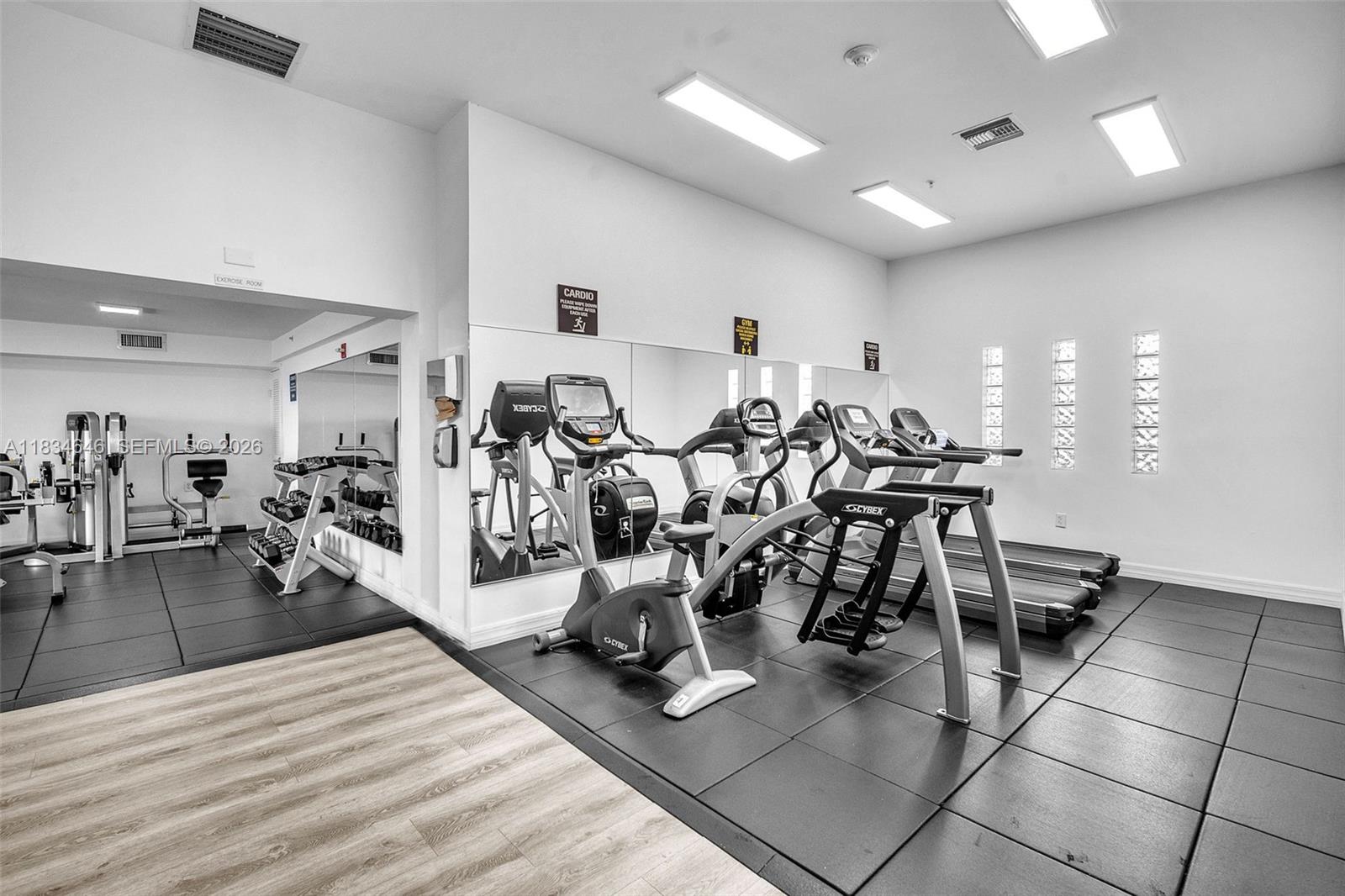 816 Northwest 11th Street, Unit 801 Miami, FL 33136 - Photo 47 of 51 a view of a room with gym equipment