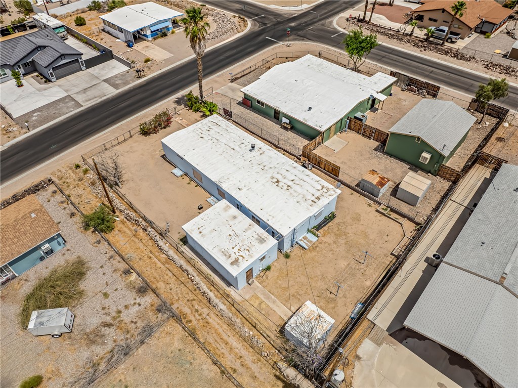 1666 Talc Road Bullhead City, AZ 86442 - Photo 50 of 61 Aerial perspective showcasing multiple structures on a spacious lot