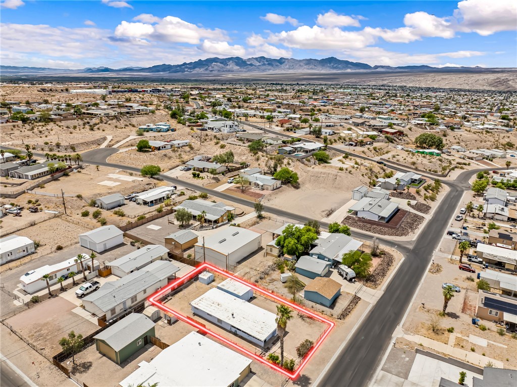 1666 Talc Road Bullhead City, AZ 86442 - Photo 59 of 61 Aerial perspective showcasing a desert landscape and mountainous backdrop