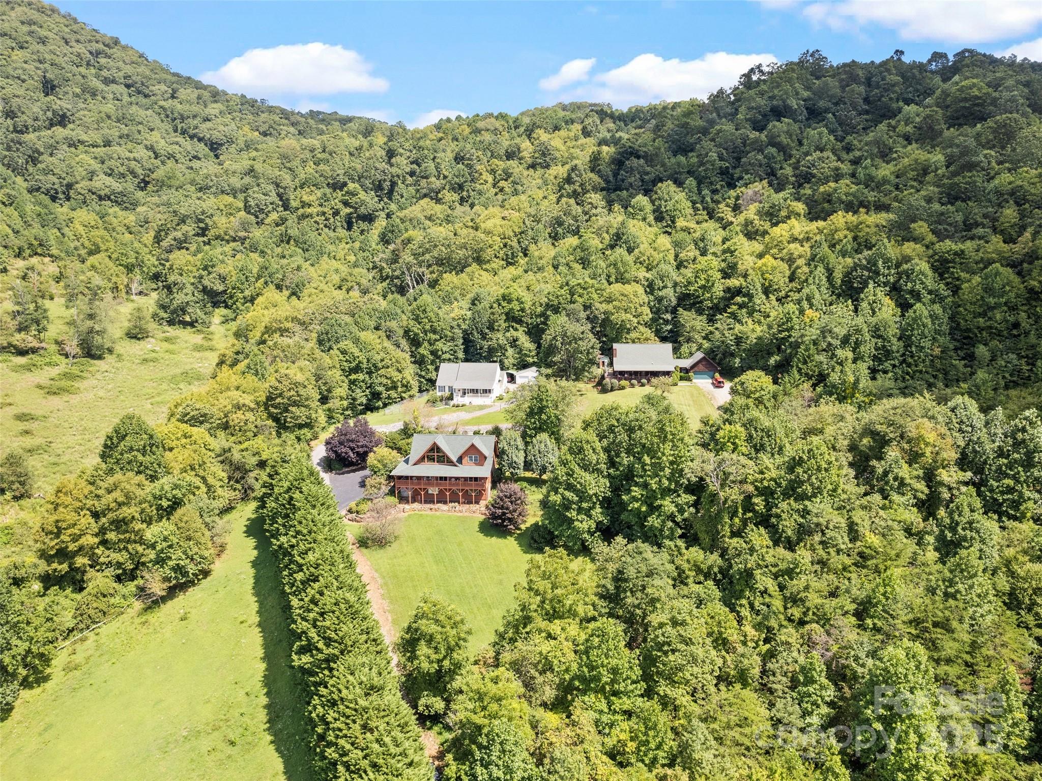 432 Raccoon Point Waynesville, NC 28786 - Photo 42 of 48 a view of a houses with a lush green hillside