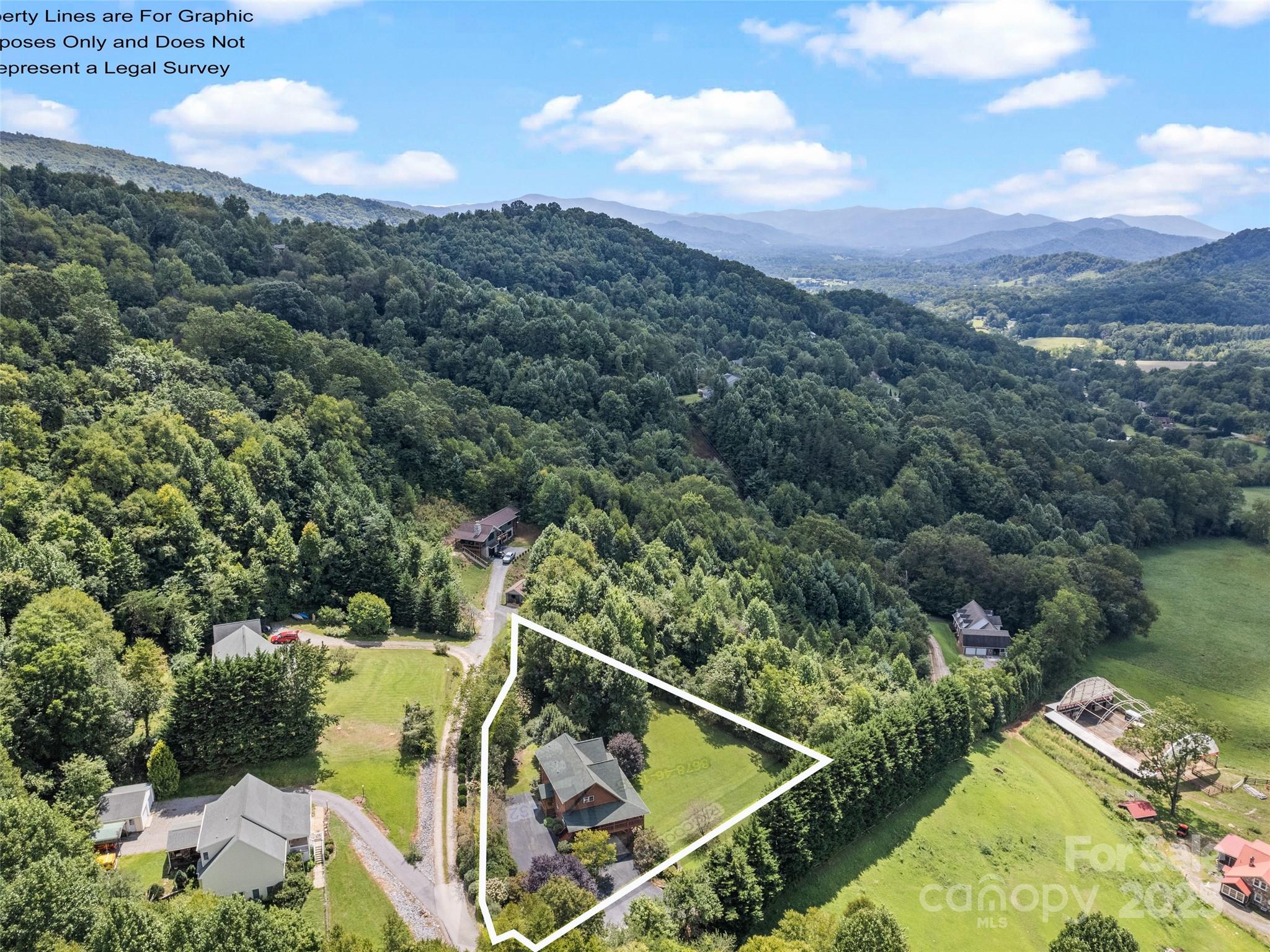 432 Raccoon Point Waynesville, NC 28786 - Photo 43 of 48 an aerial view of a house with a yard