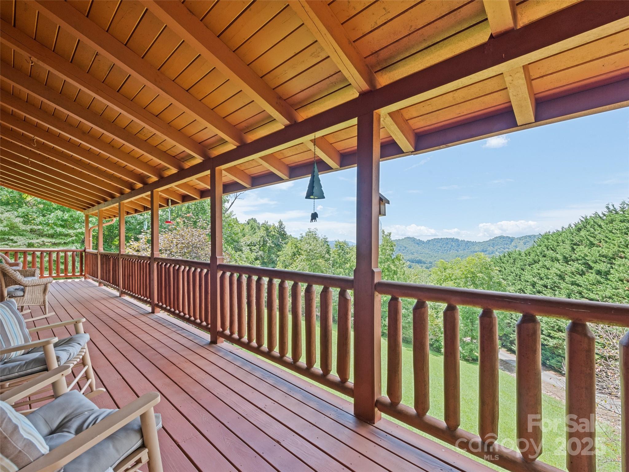 432 Raccoon Point Waynesville, NC 28786 - Photo 5 of 48 a view of balcony with wooden floor