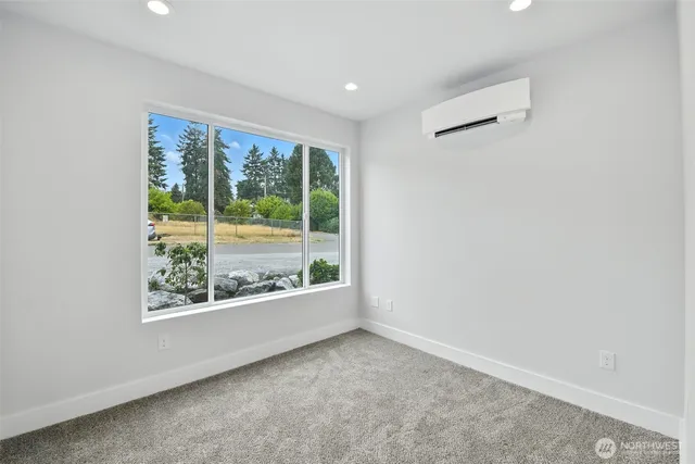 en view interior of a house with stairs and white floor