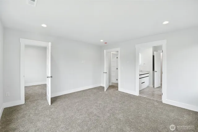 a view of a storage & utility room with closet