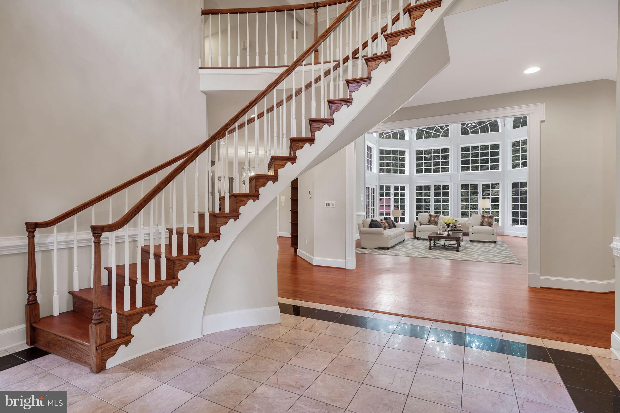 190 Falcon Ridge Road Great Falls, VA 22066 - Photo 12 of 74 Two=Story Foyer Entrance with 1 of 2 Staircases